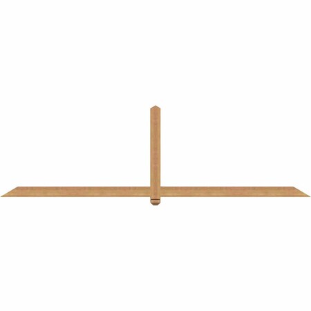 Ekena Millwork Eugene Timber Gable Bracket, Western Red Cedar, 108"W x 31 1/2"H x 3 1/2"D x 3 1/2"F, 7/12 Pitch GBW108X31X0404EUG00SWR